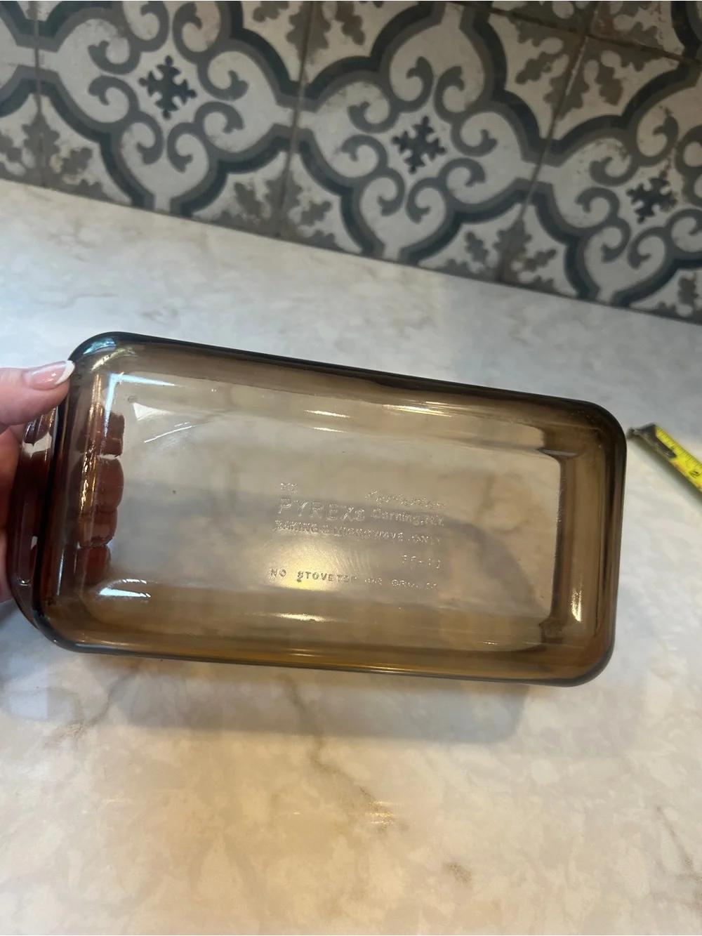 Pyrex Loaf Pan Baking Dish #213 Amber Brown Glass Corning E 15 1.5L- EUC